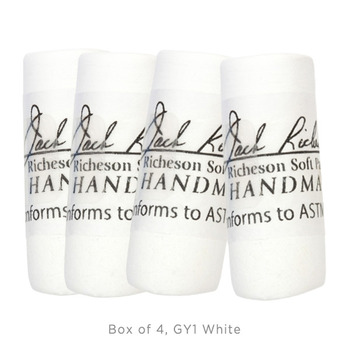 Box of 4 Richeson Hand-Rolled Soft Pastel GY1 White