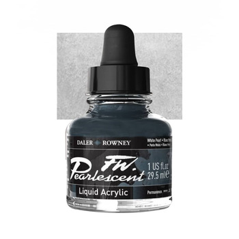 Daler-Rowney F.W. Pearlescent Acrylic Ink 1oz Bottle - White Pearl