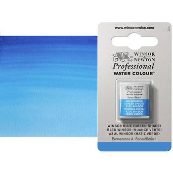 Winsor & Newton Professional Watercolor Half Pan - Winsor Blue Green Shade