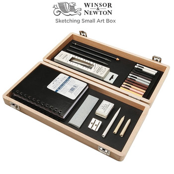 Winsor & Newton Sketching Small Art Box Set - Wooden Box