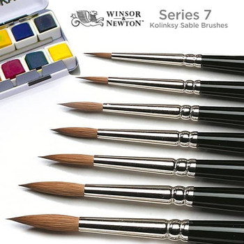 Winsor & Newton Series 7 Kolinsky Sable Watercolor Standard Round Brushes