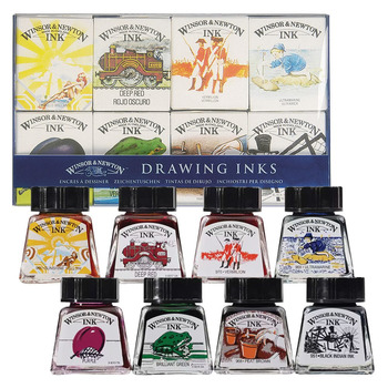 Winsor Newton Drawing Ink William Collection Set of 8, 14ml