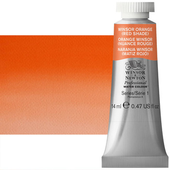 Winsor & Newton Professional Watercolor - Winsor Orange Red Shade, 14ml Tube