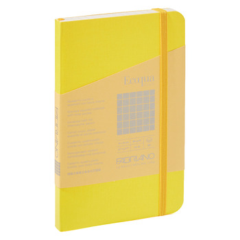 Fabriano EcoQua+ Notebook 3.5 x 5.5" Grid Stitch-Bound Yellow