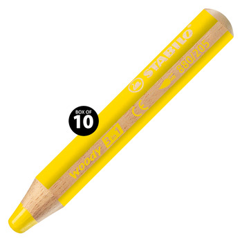 Stabilo Woody Colored Pencil, Yellow (Box of 10)