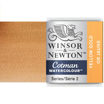 Winsor Newton Cotman Watercolor - Yellow Gold, Half Pan