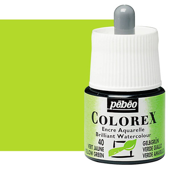 Pebeo Colorex Watercolor Ink Yellow Green, 45ml