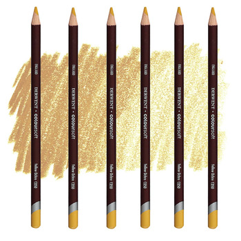Derwent Coloursoft Pencils Set of 6, Yellow Ochre, No. C650