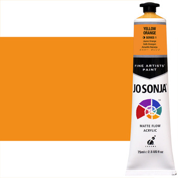 Jo Sonja Matte Acrylic - Yellow Orange, 75ml Tube