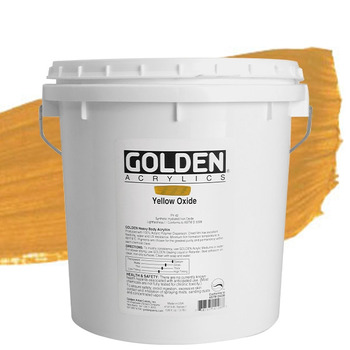 GOLDEN Heavy Body Acrylics - Yellow Oxide, Gallon