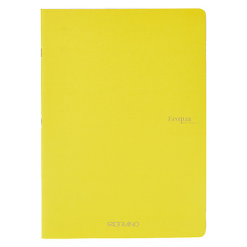 Fabriano EcoQua Notebook 8.3 x 11.7" Dot Grid Staple-Bound Yellow