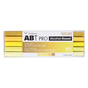 Tombow ABT PRO Marker Set Of 5 Yellow Tones