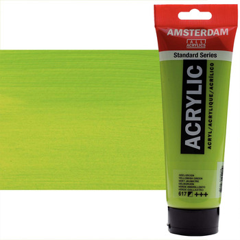 Amsterdam Standard Series Acrylic Paint - Yellowish Green, 250ml Tube