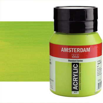 Amsterdam Standard Series Acrylic Paint - Yellowish Green, 500ml Jar