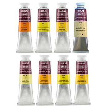 Lukas 1862 Oil Color Yellows Set of 8, 37ml Tubes