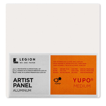 Yupo Multimedia Aluminum Artist Panel 74lb - 6" x 6" White