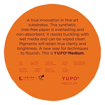 YUPO Medium Multimedia Paper 74 lb 12 in Round Pad 10 Sheets