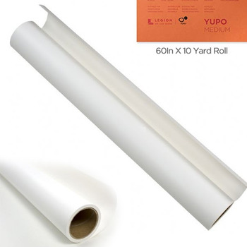 Yupo Watercolor Medium Paper Roll 60"x10 Yards, White 74lb