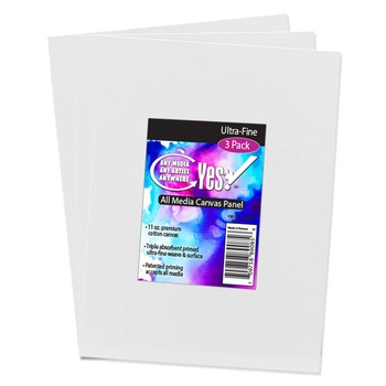 Yes! All Media Cotton Canvas Panel 9"x12", (Pack of 3)